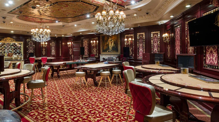 Baccarat lounge környezet